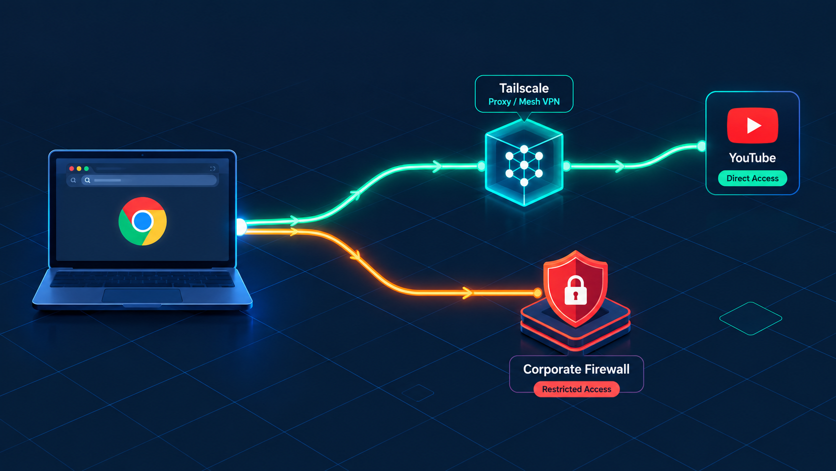 Bypassing Corporate VPN Restrictions with ZeroOmega, Tailscale, and MicroSocks