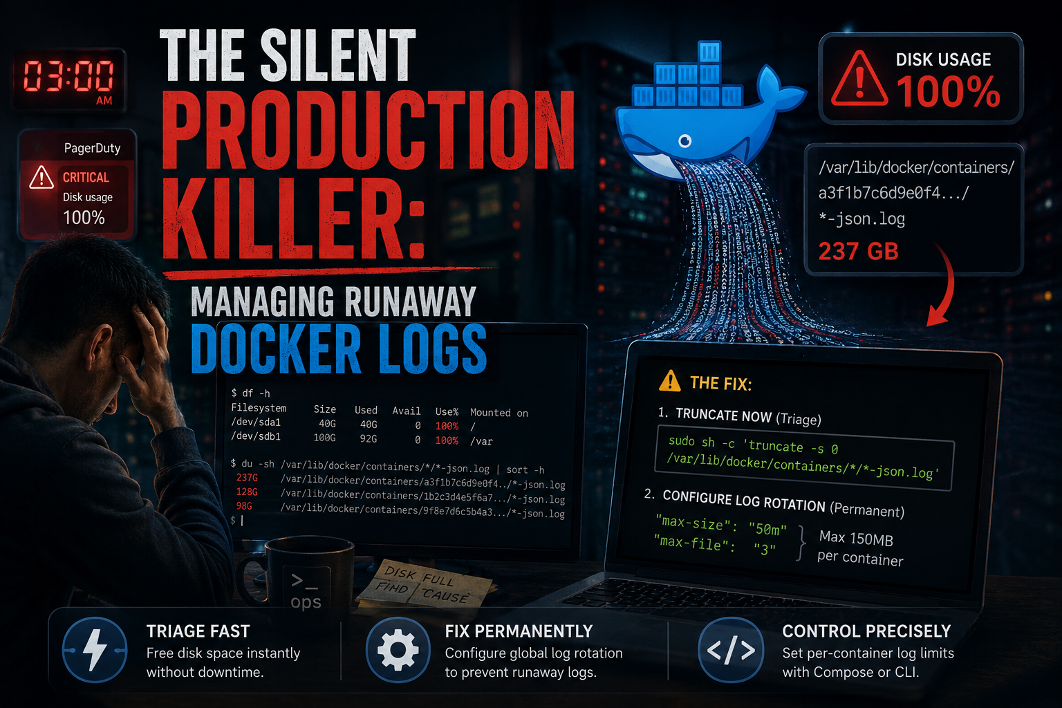 Silent Production Killer: Managing Runaway Docker Logs